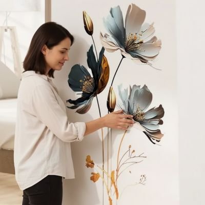 Autocollant mural | Fresque Florale - Déco Unique