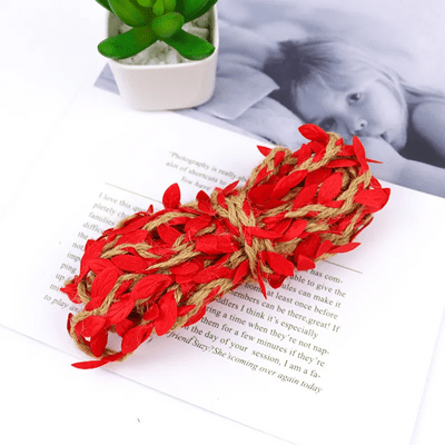 Corde de Jute - LeafCord™ - Rouge - Déco Unique