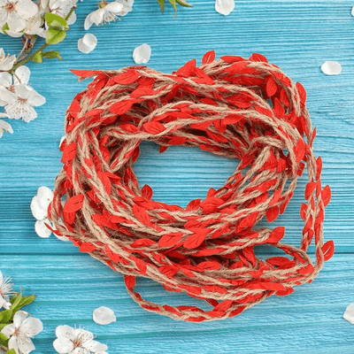 Corde de Jute - LeafCord™ - Rouge - Déco Unique