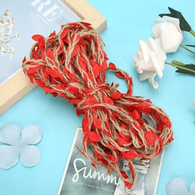 Corde de Jute - LeafCord™ - Rouge - Déco Unique