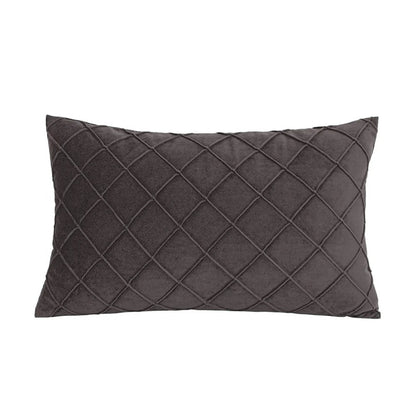 housse coussin velours geometrique gris