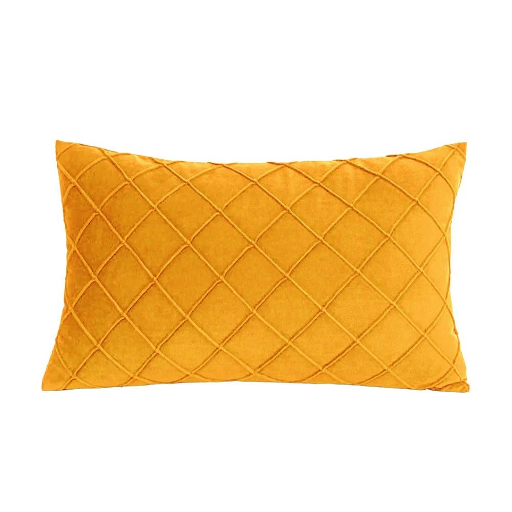 housse coussin velours geometrique or