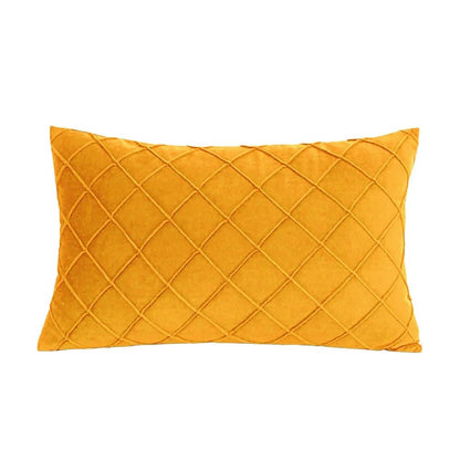 housse coussin velours geometrique or