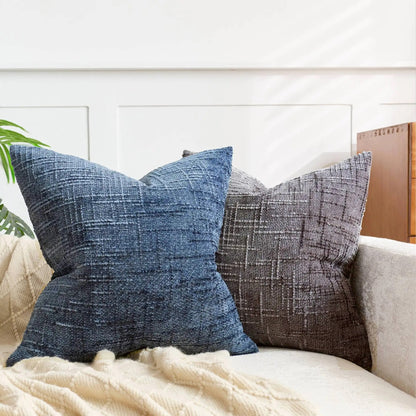 housse de coussin 60x60 bleu gris