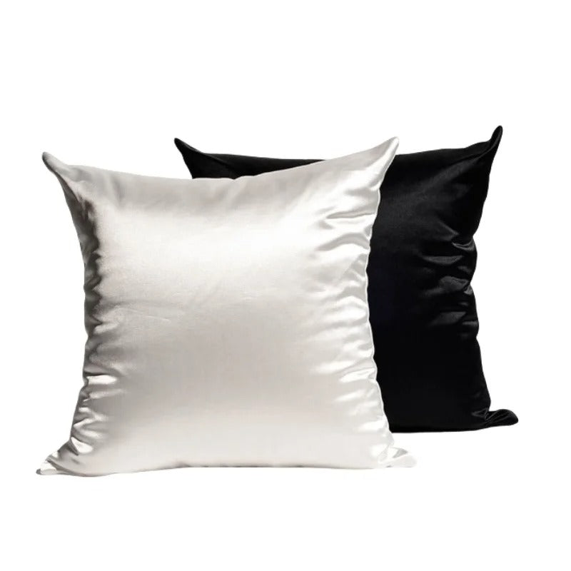 housse de coussin 40x40 blanc et noir