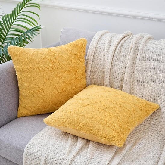 housses de coussins- jaune