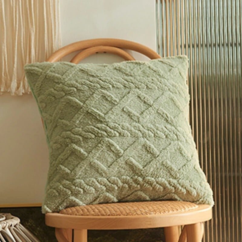 housses de coussins vert eau sur chaise