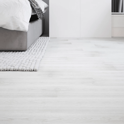 Sol PVC Dalles Adhésives - FloorStickers™ - Blanc Cérusé - Déco Unique