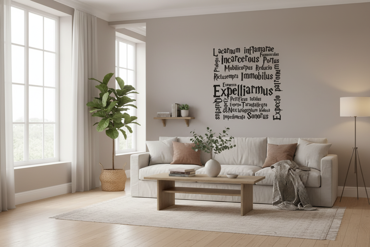 Stickers mural dans un salon naturel